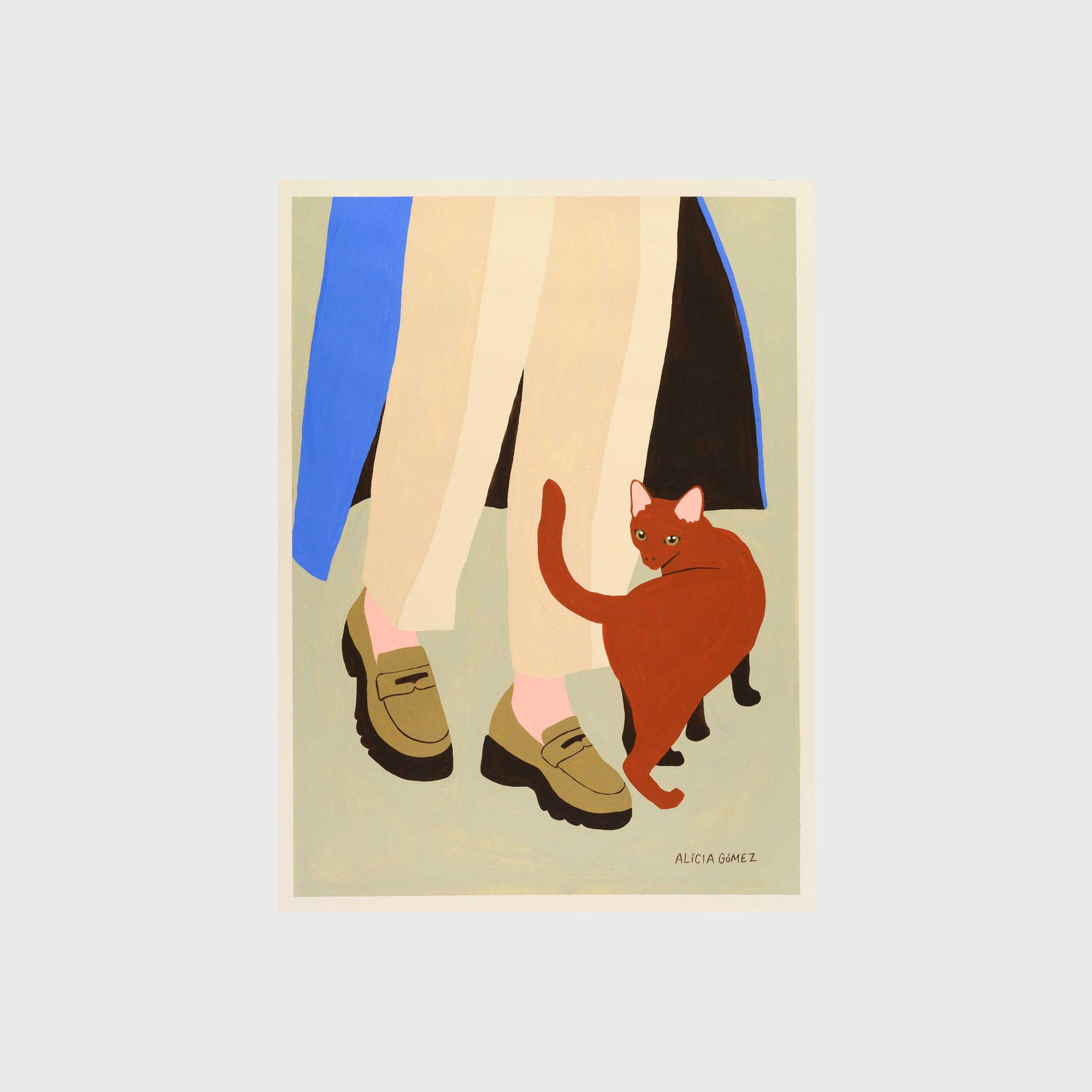 Woman and cat